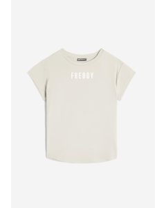 Freddy T-shirt in jersey con piccolo logo effetto satin W