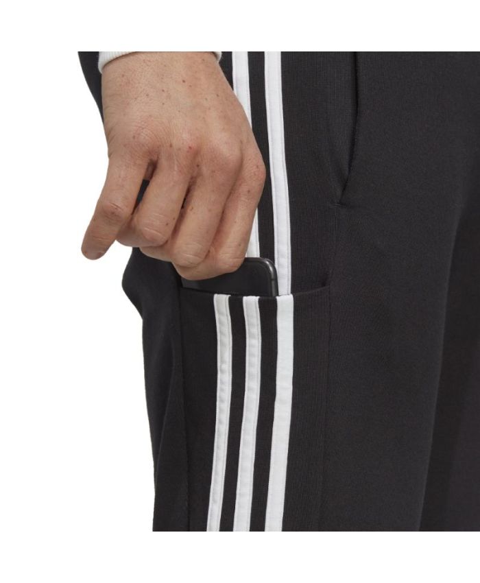 Adidas - Adidas Essentials Single Jersey Tapered Open Hem 3-Stripes Pants