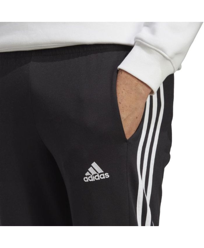 Adidas - Adidas Essentials Single Jersey Tapered Open Hem 3-Stripes Pants